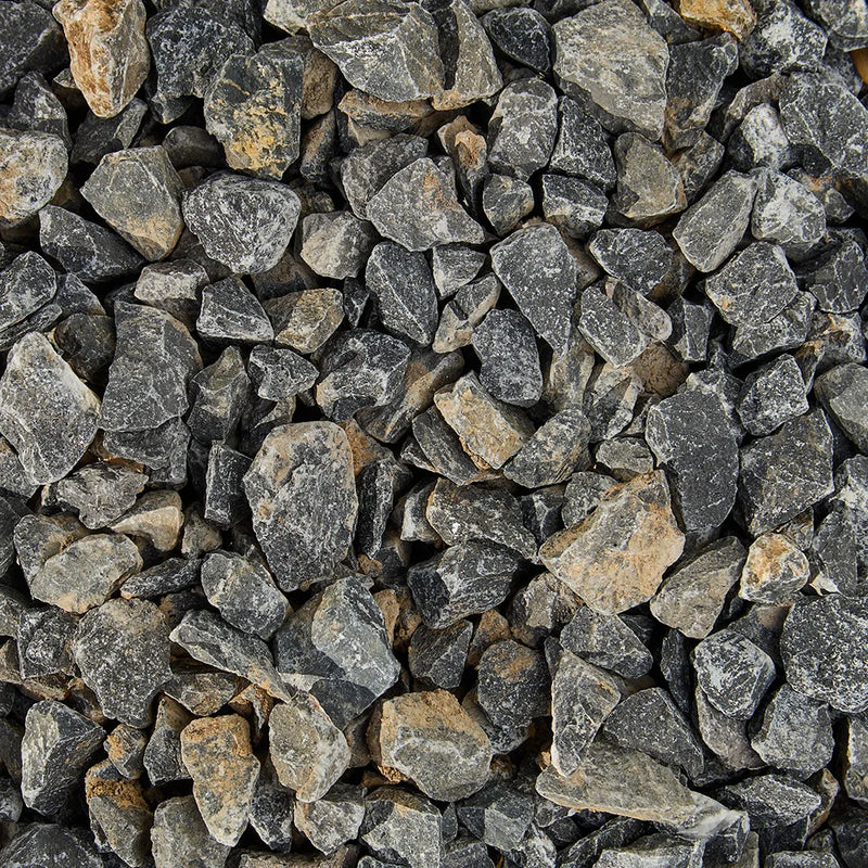 Close-up of small stones and pebbles in various shades of gray and brown.