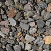 Close-up of small stones and pebbles in various colors
