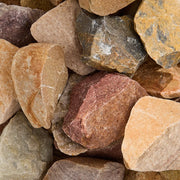 Close-up of a pile of multicolored stones
