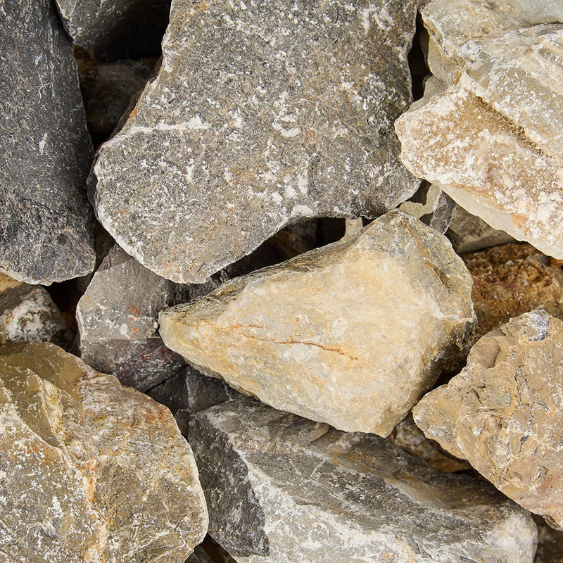 Close-up of various sizes of rocks and stones.