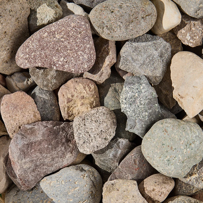 Close-up of a pile of multicolored stones