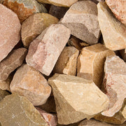 Close-up of various stones and rocks with different colors and textures.