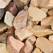 Close-up of a pile of multicolored stones
