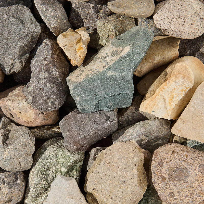 Close-up of a pile of multicolored stones