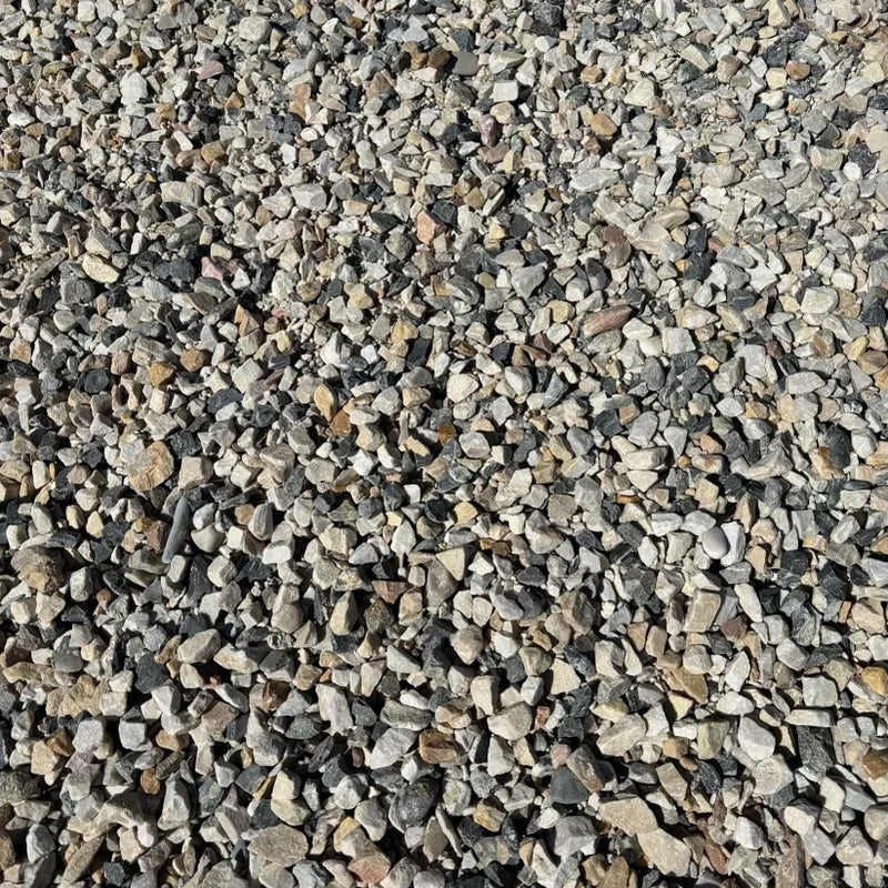Close-up of small gravel stones in various colors