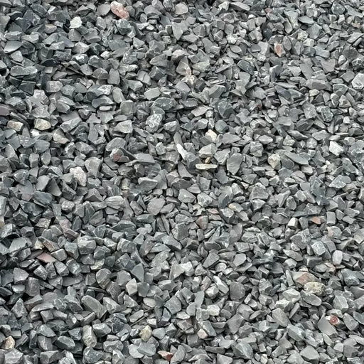 Close-up of small gray stones and pebbles