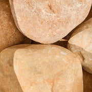 Close-up of beige stones stacked together