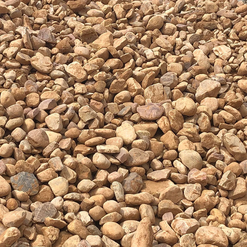 Close-up of a pile of small stones and pebbles