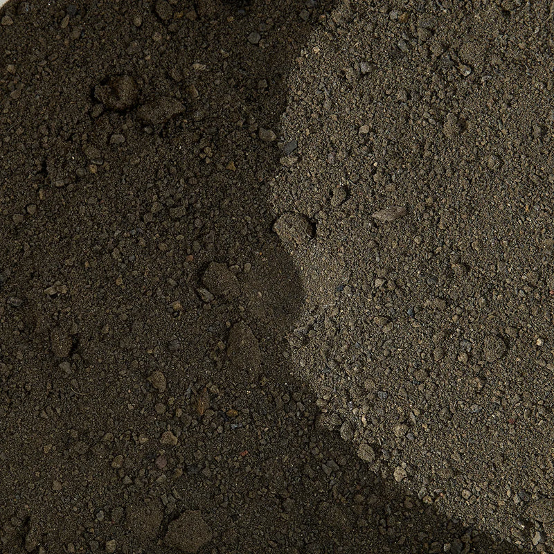 Close-up of black lava fines