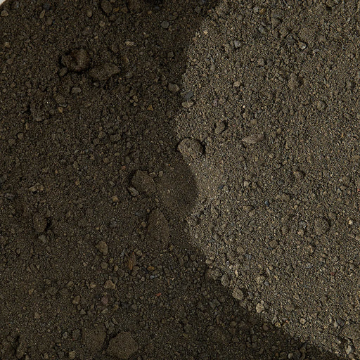 Close-up of black lava fines